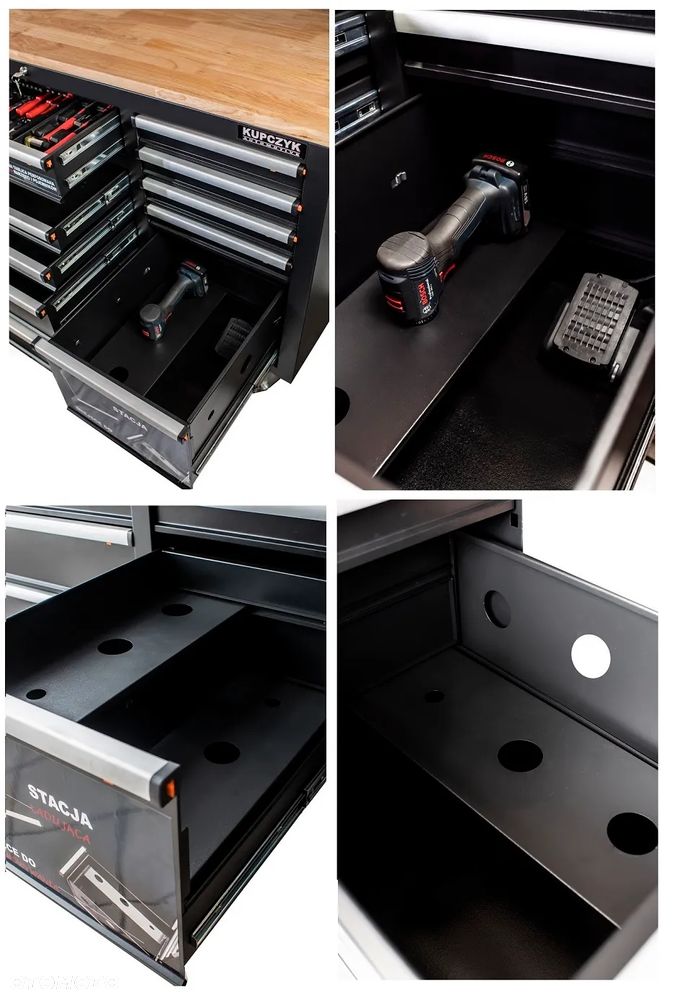 Stół warsztatowy szafka wózek 10 szuflad narzędziowy z tablicą Kupczyk - 28
