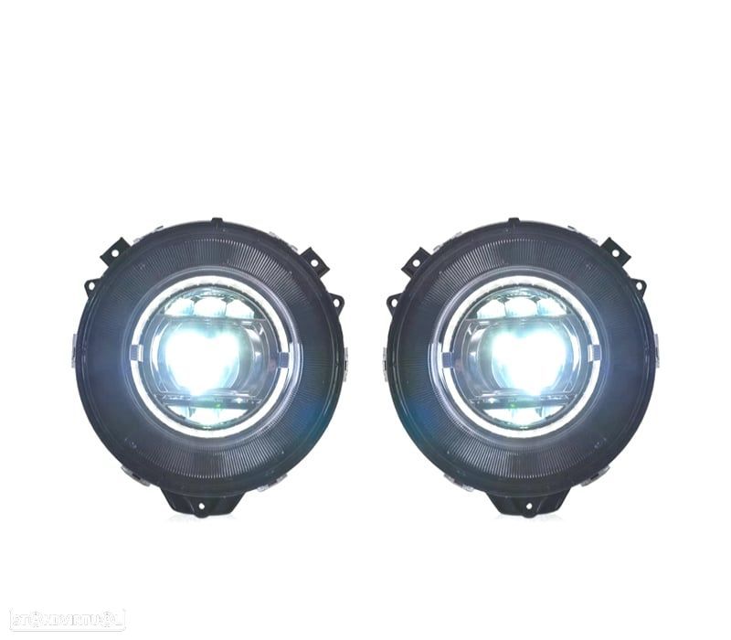 FARÓIS MERCEDES CLASSE G W463 89-18 LOOK AMG G55 FUNDO PRETO - 2