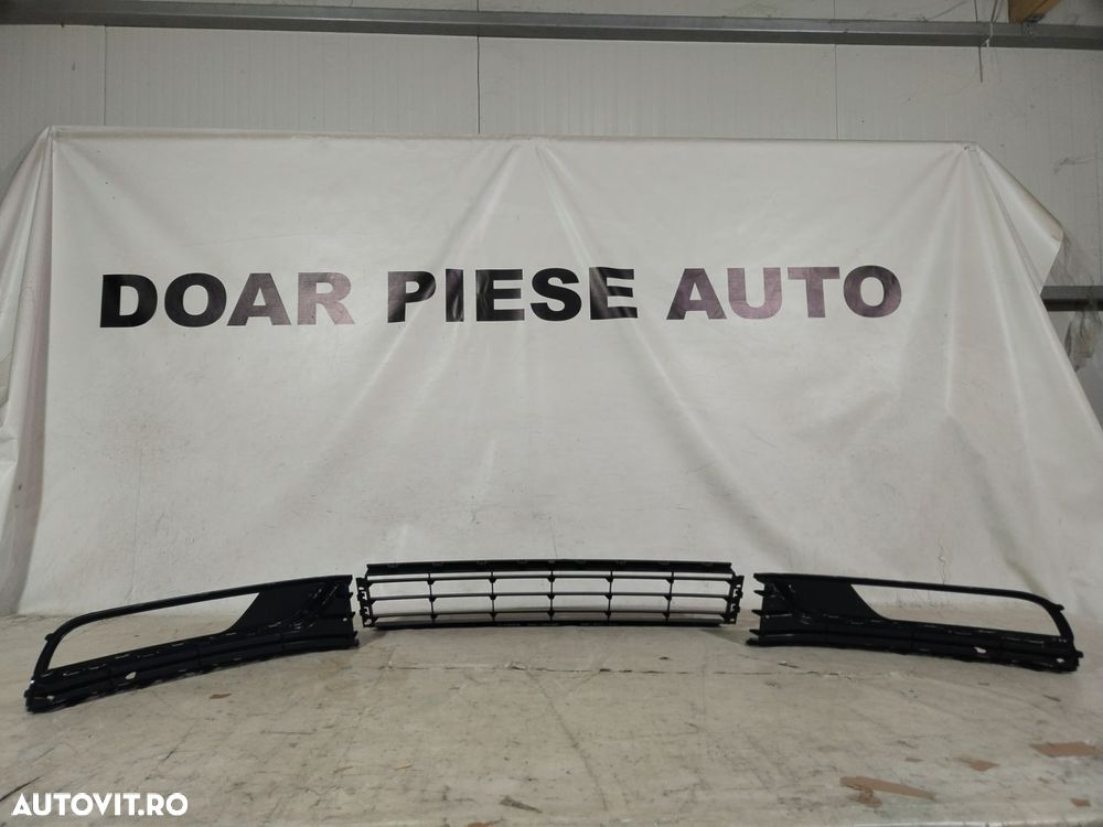 Grila inferioara + grilele proiector (set grile) bara fata VW Passat B7 2010, 2011, 2012, 2013, 2014, 2015 - 6