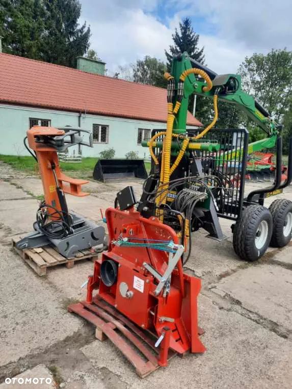 Inny Przyczepa leśna Kellfri 8 ton z żurawiem HDS 6,3m - odkładany HDS - TROL, Wyciągarka leśna do drewna KR4 - 4 tony WIRAX, Pomarol Chwytak do zrywki drewna hydrauliczny CHD100 / CHD110 - kleszcze do drewna, Rębak do drewna, trocina, zrębka - 7