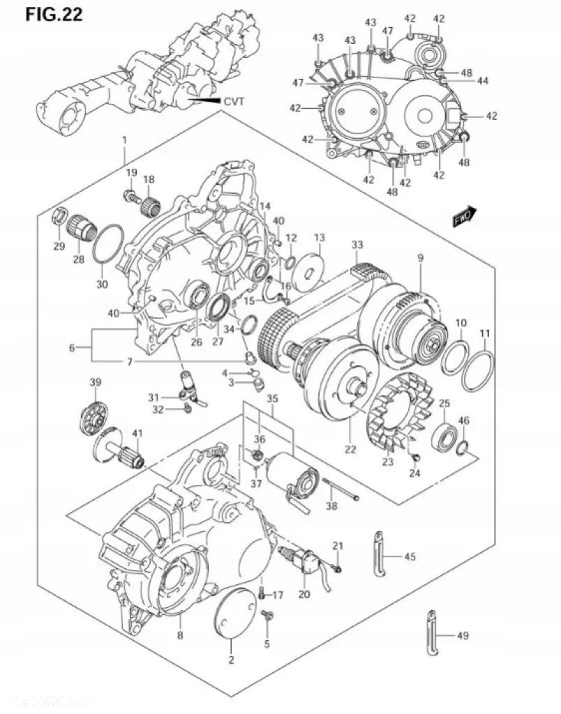 ŁĄCZNIK TRYB SKRZYNI CVT SUZUKI BURGMAN 650 03-05 - 4