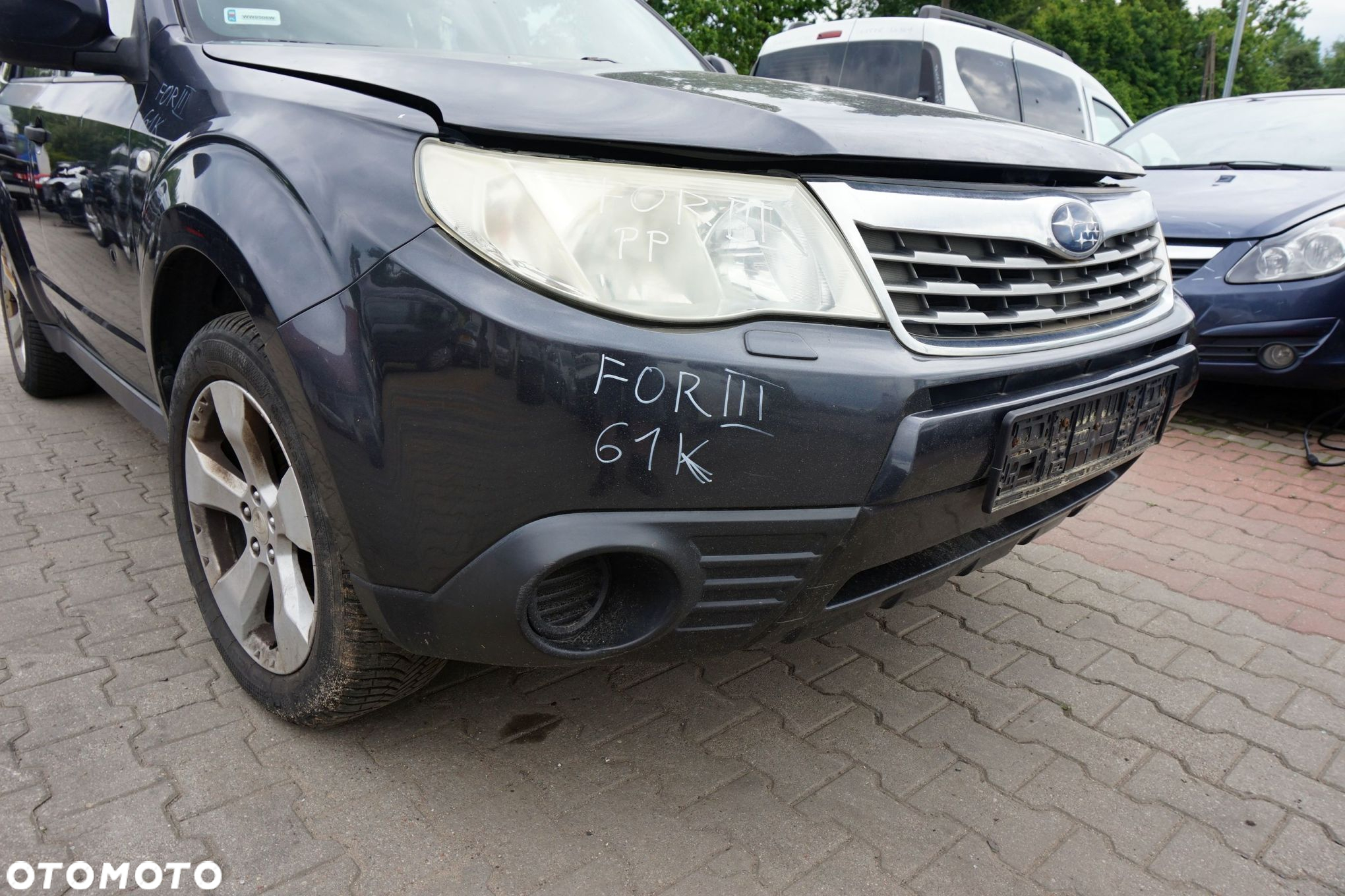 MASKA ZDERZAK BŁOTNIKI LAMPY FORESTER III SH 61K  SUBARU 2008-2013 SZARY PRZÓD KOMPLETNY - 6