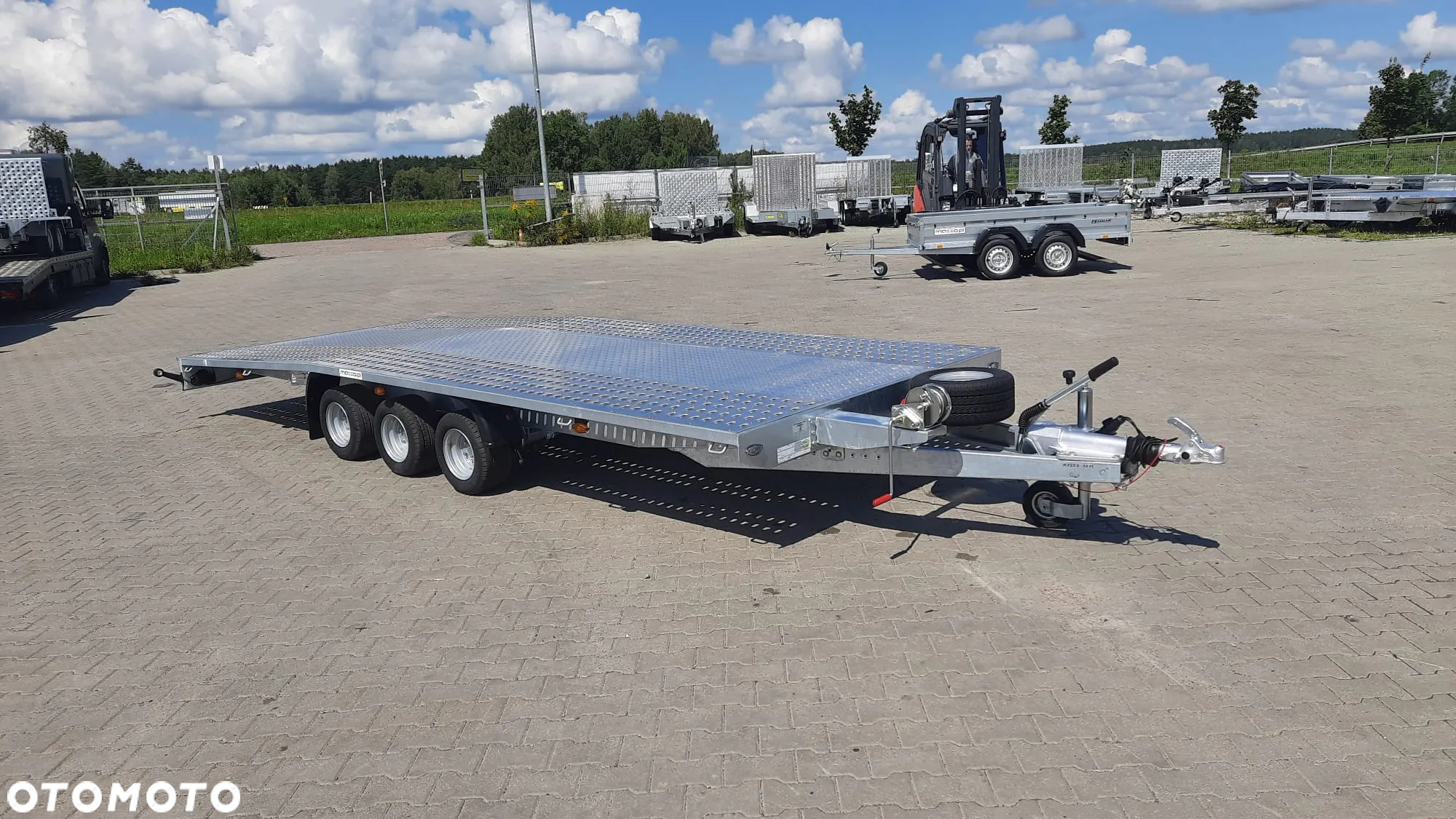 Niewiadów Dostawa laweta 500x210cm DMC3500kg wypełnienie blacha alu pod busy AMORTYZATORY Koło zapasowe - 6