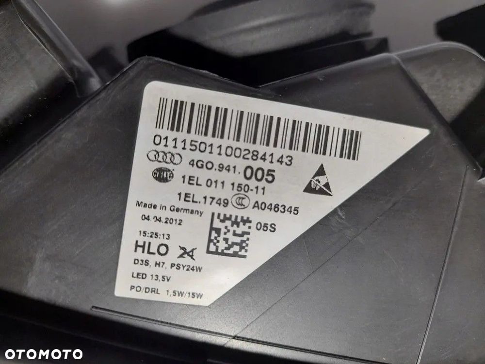AUDI A6 C7 4G BI XENON LEWY LAMPA LEWA NIESKRĘTNY ORYGINAŁ EU SUPER STAN - 11