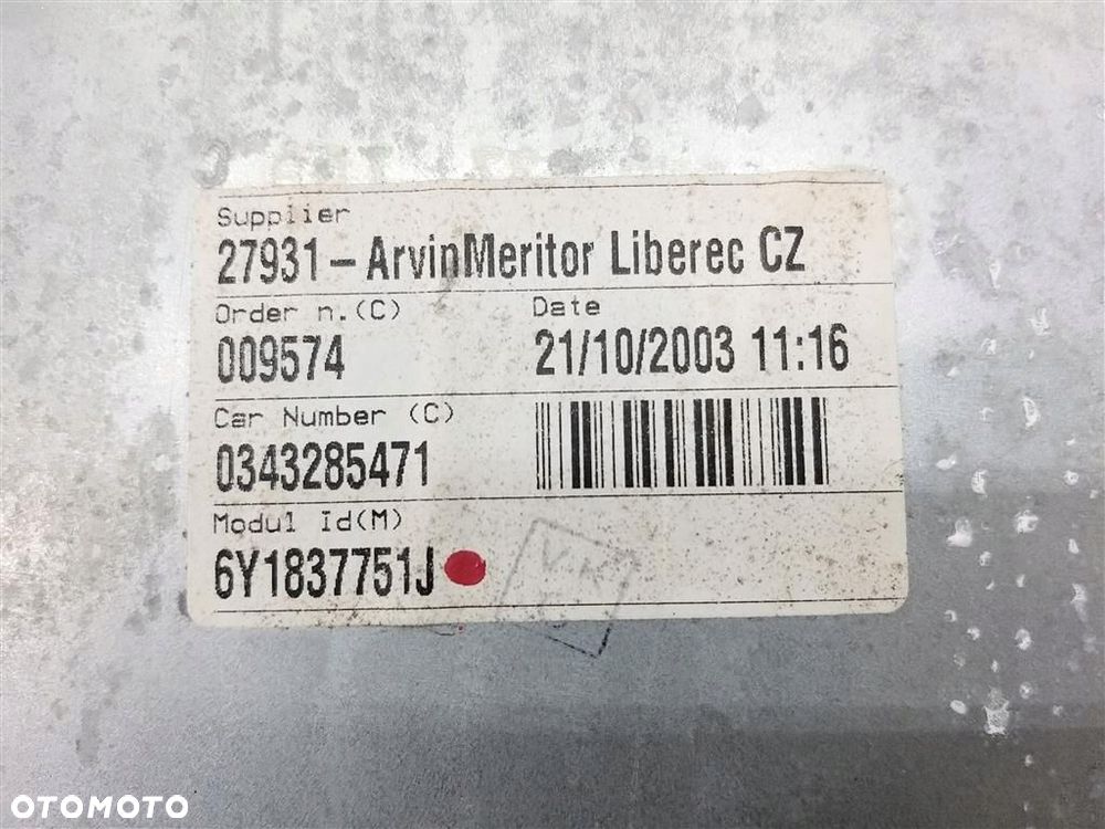 Podnośnik szyby przód lewy Skoda Fabia   I 1999-2008 6Y1837751J KOMBI - 7