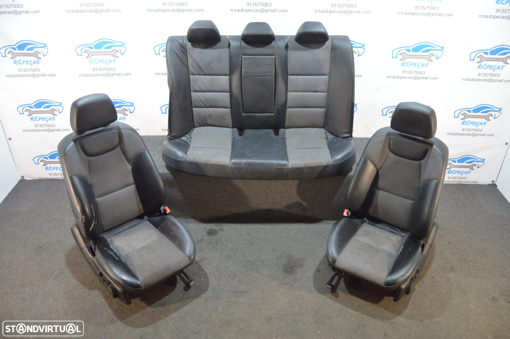 BANCOS PELE ALCANTRA FRENTE FRONTAL TRASEIRO TRÁS AIRBAG MERCEDES BENZ CLASS C W204 AMG SPORT - 8