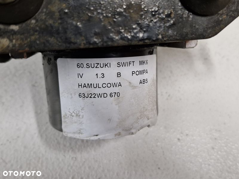 SUZUKI SWIFT IV MK6 1.3 POMPA HAMULCOWA ABS 63J22WD - 8