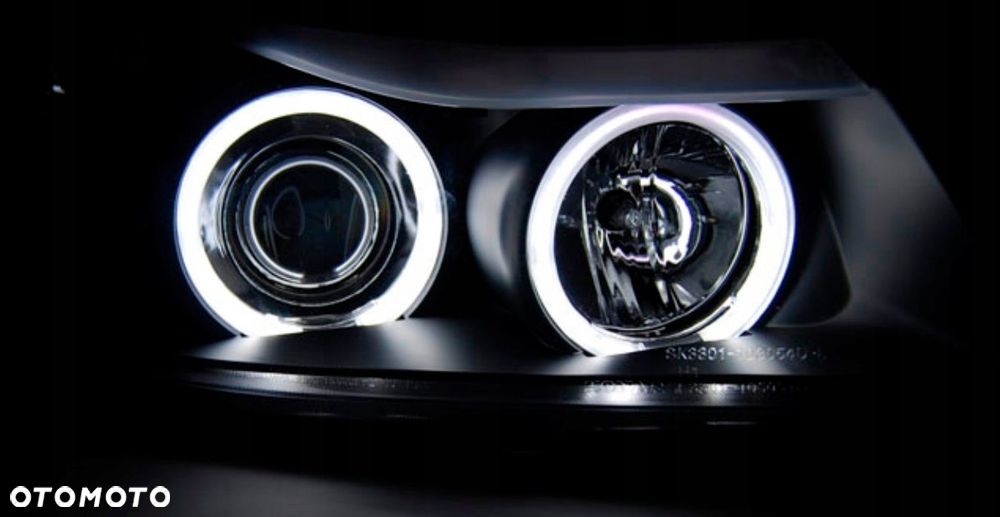 Reflektory Lampy kpl Diody Soczewka Czarne Black Bmw 3 e90 e91 2004-2008 - 3
