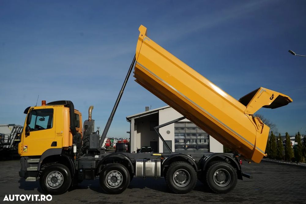 DAF CF 85.410 / 8x4 / BASCULĂ SPATE / CLAPETĂ HIDRAULICĂ / ANVELOPE 100% / MANUALĂ / EURO 6 - 3