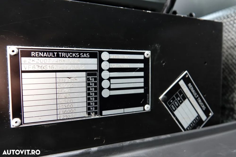 Renault C 460 / 8x4 / CAMION BASCULANTE / HIDROBOARD / BORDMATIC / EURO 6 / ANVELOPE 100% / IMPORTAT / DUPA CONTRACTUL DE SERVICE - 36