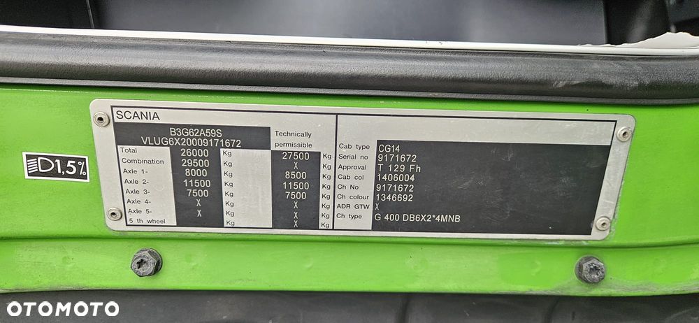 Scania G 400 / 6X2 / CHŁODNIA / AUTOMAT/ EURO 5 /  DMC 26 T / 24 PALETY - 25