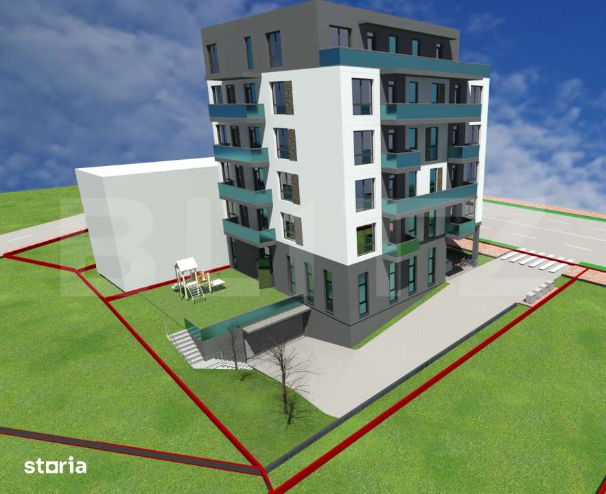 Apartament 2 camere, Decomandat, 57 mp, Imobil Nou, Zona Rivus — fotografia 1