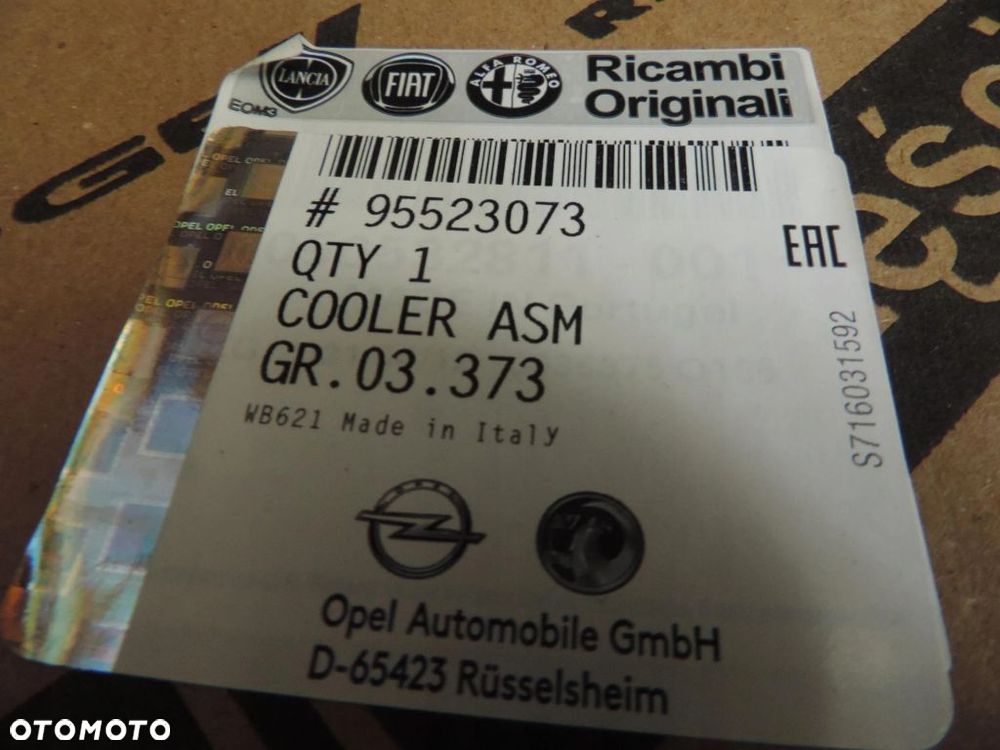 Chłodnica intercooler OPEL COMBO D 95523073 NOWA ORYGINAŁ - 5