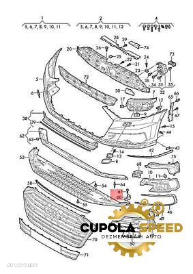 Suport inferior bara fata	4N0807692 Original-Produs NOU Audi A8 D5 [2 - 4