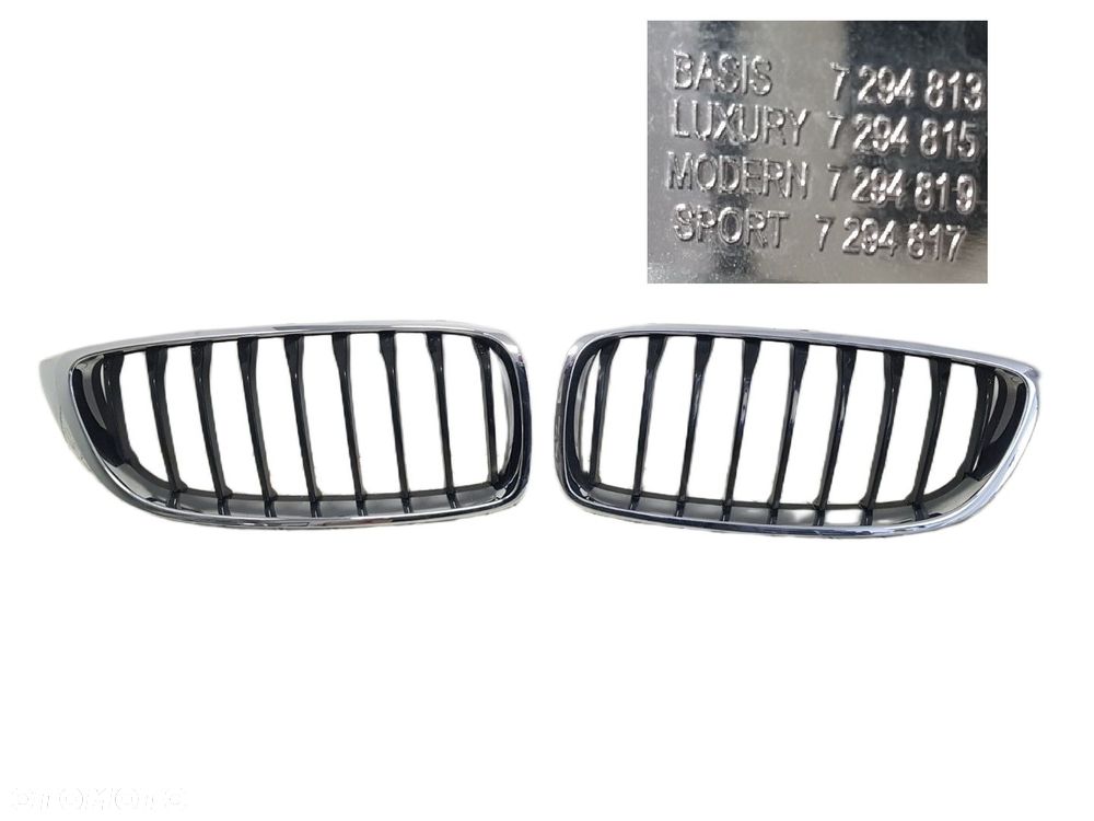 NOWA ATRAPA GRILL NERKA BMW 4 F32 F33 F36 lCI LIFT LEWA PRZÓD LEWY PRZEDNI 7294815 - 1