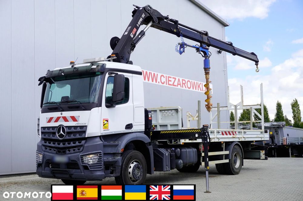 Mercedes-Benz Arocs 1833 4×2 / 50 tys. km! / HDS HIAB X-HIPRO 192 ES-3 / Pilot / Wiertło / 3 szt._260270 - 1