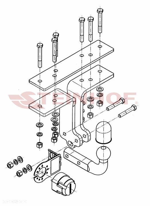 Hak Holowniczy + WIĄZKA 7PIN do Nissan Pathfinder R51 od 2005 do 2014 - 2
