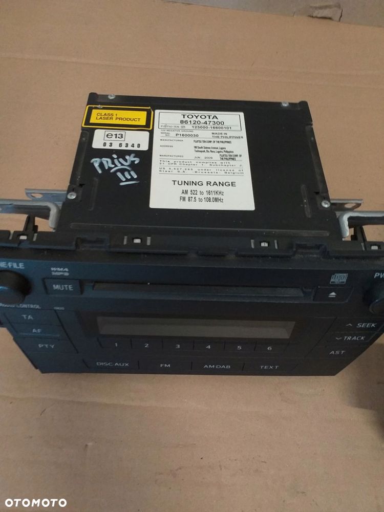 Toyota Prius III radio CD radioodtwarzacz 86120-47300 - 3