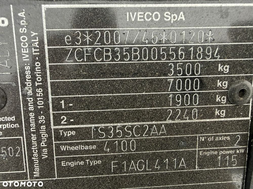 Iveco 2023/Daily 35S16V/MAXI/Manual/Klima/PDC/Serwis Iveco - 32