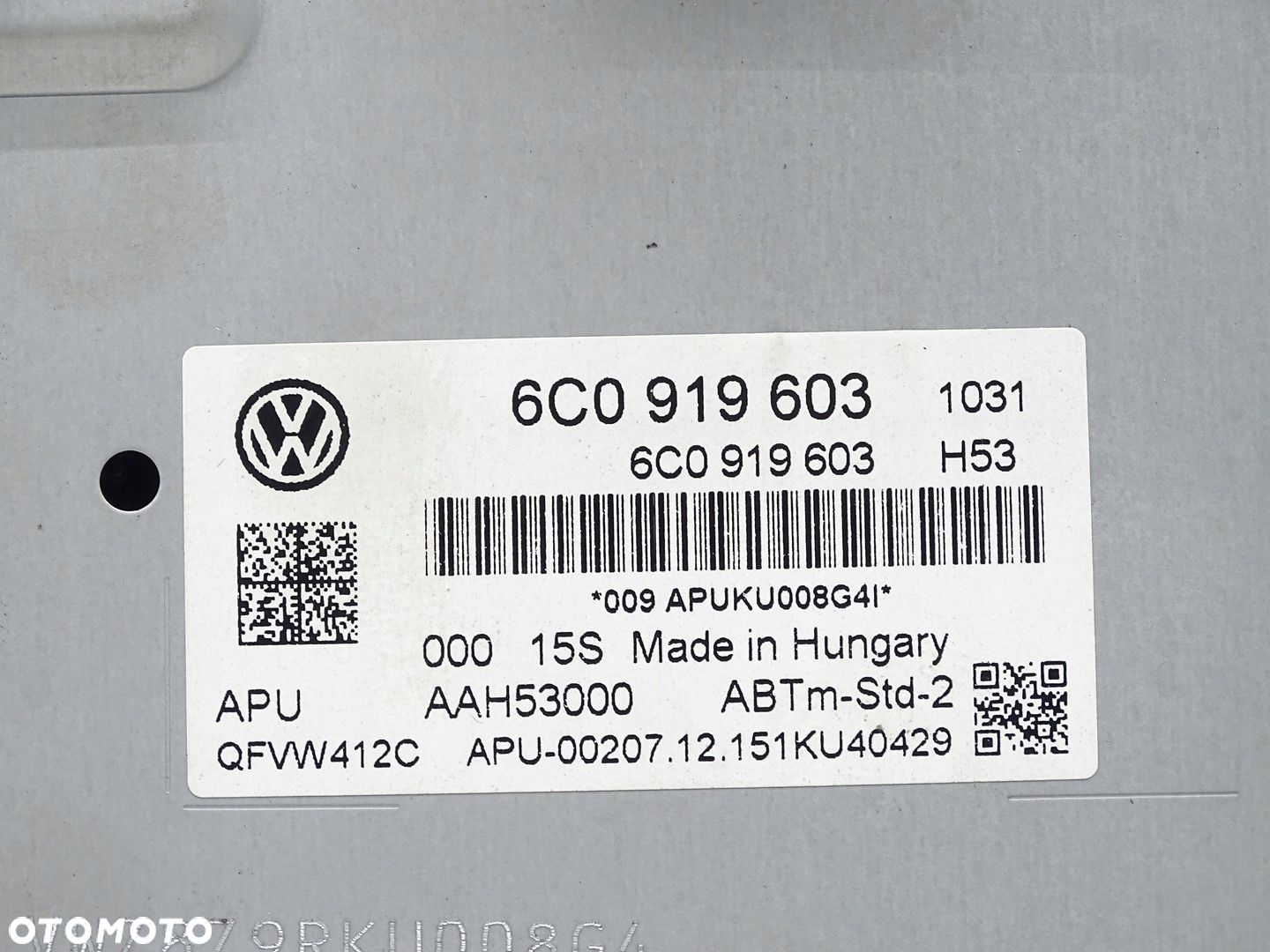 EKRAN WYŚWIETLACZ MONITOR LCD MMI RADIA VW POLO V 6C 6C0919603 - 5