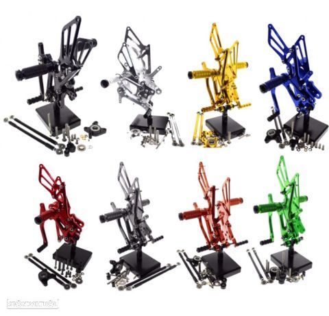 Peseira universal cbr 1000rr 04 / 07’ kit patins pousa pés suporte - 1