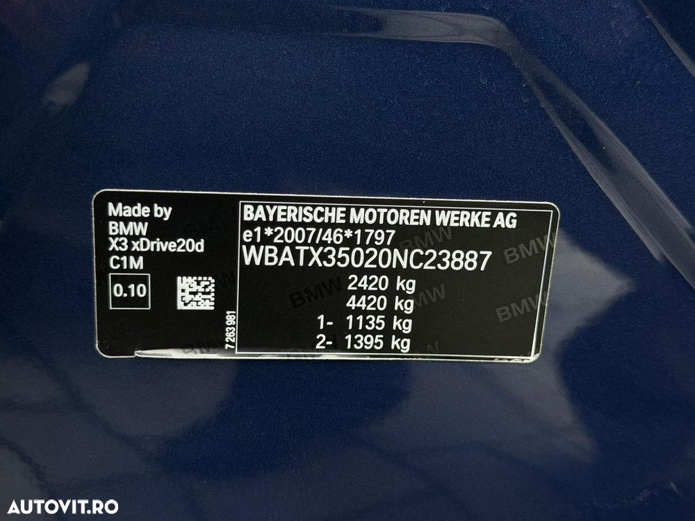 BMW X3 xDrive20d AT M Sport - 19