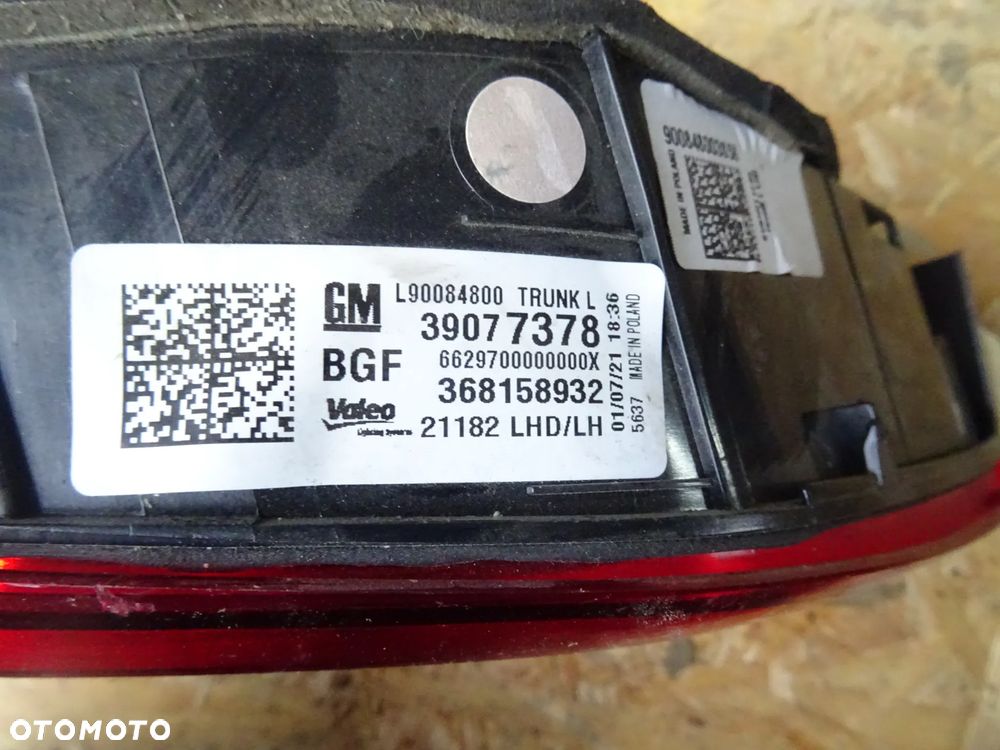 Lampa Opel Astra K V Lewy Tył 39077378 - 6