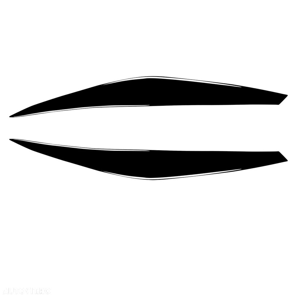 Set 2 Pleoape Faruri Far Adeziv BMW X6 E71 2008 - 2014, Negru Lucios - 3