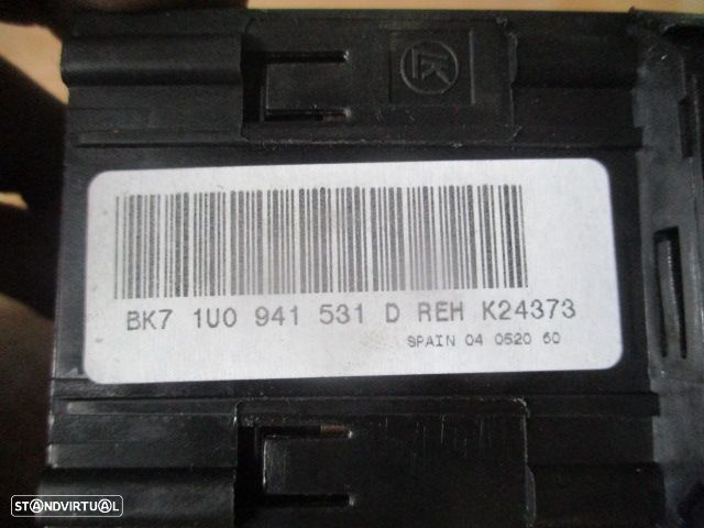 Interruptor 1U0941531D SKODA FABIA 2 2007 1.4I 85CV 5P AMARELO REGULADOR LUZ SKODA FABIA 2 SW 2011 1.6TDI 90CV 5P CINZA - 4