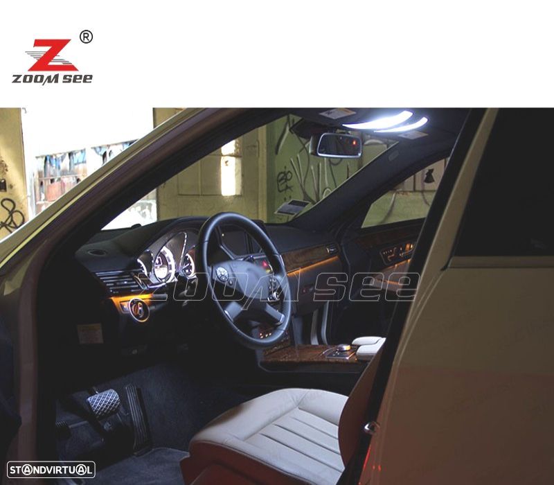 KIT COMPLETO DE 19 LÂMPADAS LED INTERIOR MERCEDES E CLASE W210 WAGON E420 E320 95-01 - 4