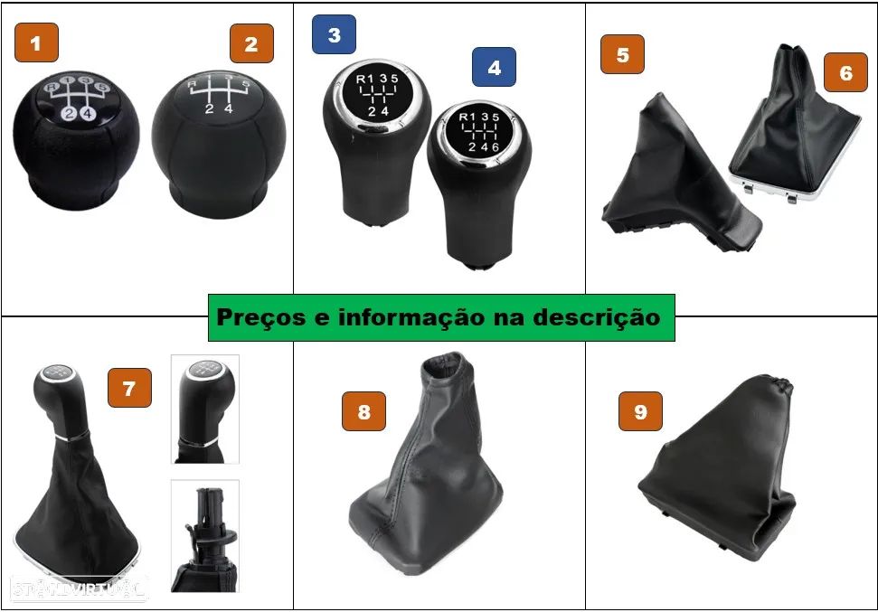 Manete Moca mudanças e foles Opel vários modelos - 1