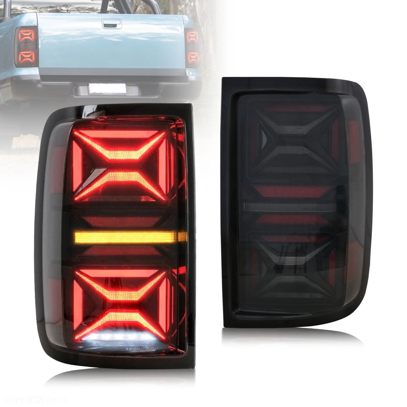 Lampy tyl ne kpl Vland Full Led Neon Diody Tuning VW Amarok 2h 2h1 2010-23 - 3