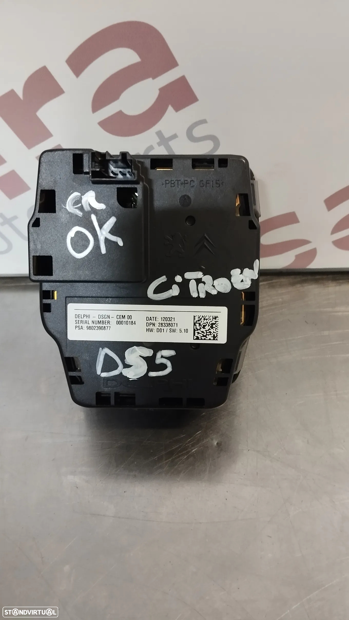 COMANDO MULTIFUNÇÕES NAVEGAÇÃO CITROEN DS5 REF. 9802390877 - 2