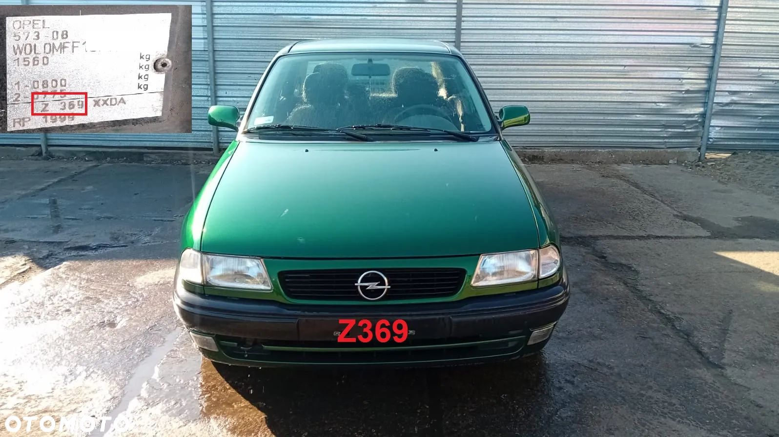 Tylko części Opel Astra F I 1.6 16V X16XEL 101km 74kw sedan 5d 98r–02r lakier z369 - 1