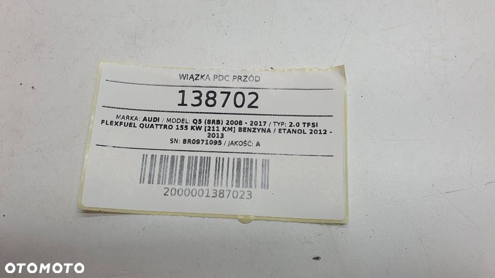 WIĄZKA CZUJNIK CZUJNIKI PDC PRZÓD AUDI Q5 8R KOMPLET 8R0971095 - 5