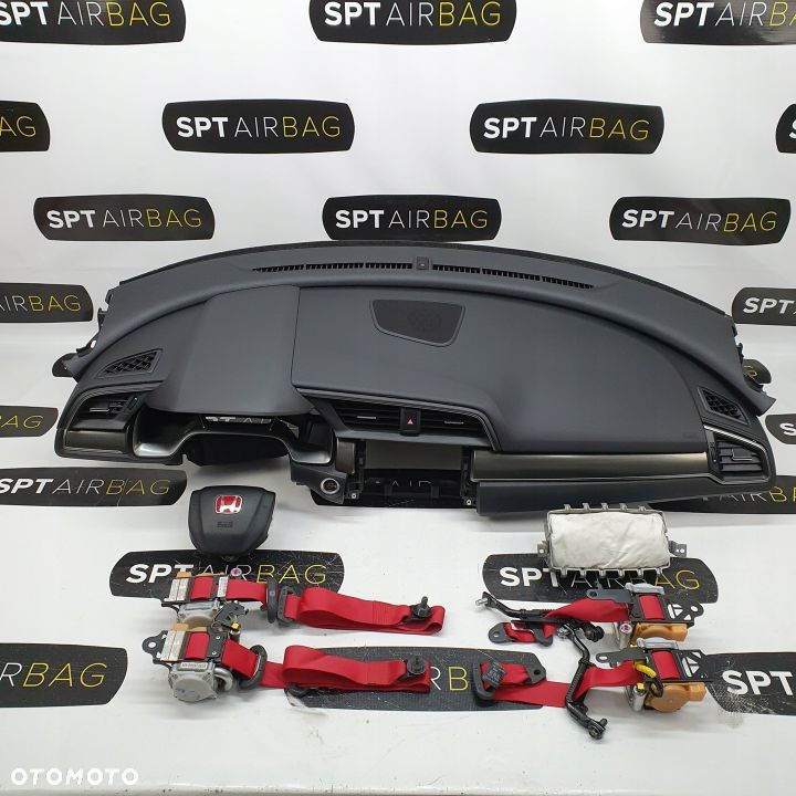 HONDA CIVIC 10 X TYPE-R DESKA ROZDZIELCZA KONSOLA KOKPIT PULPIT PODUSZKI AIRBAG AIR BAG PASY KIT SET - 1