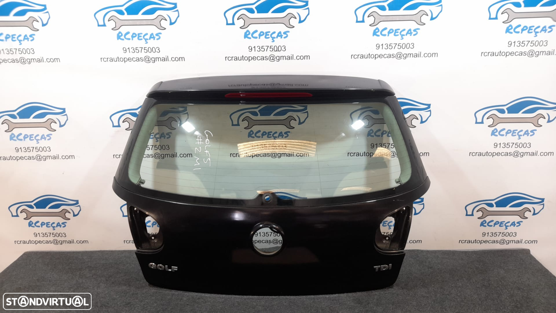 PORTA TAMPA MALA VW VOLKSWAGEN GOLF V 5 MK5 1K 1K1 1K6827025H 1K6827025 FECHO PUXADOR MOTOR VIDRO 3º STOP AILERON ALERON SPOILER LIP - 3