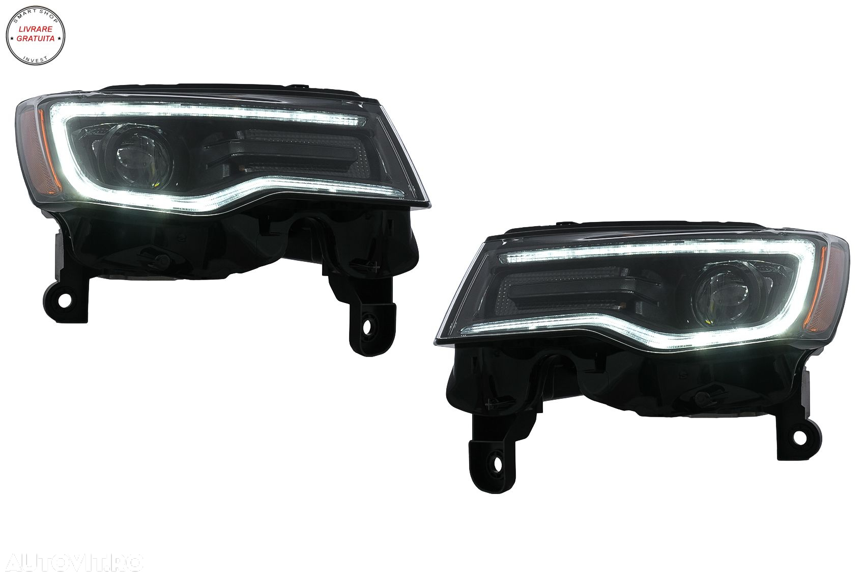 Faruri LED Jeep Grand Cherokee IV WK2 Facelift (2014-2020) Semnal Dinamic- livrare gratuita - 11
