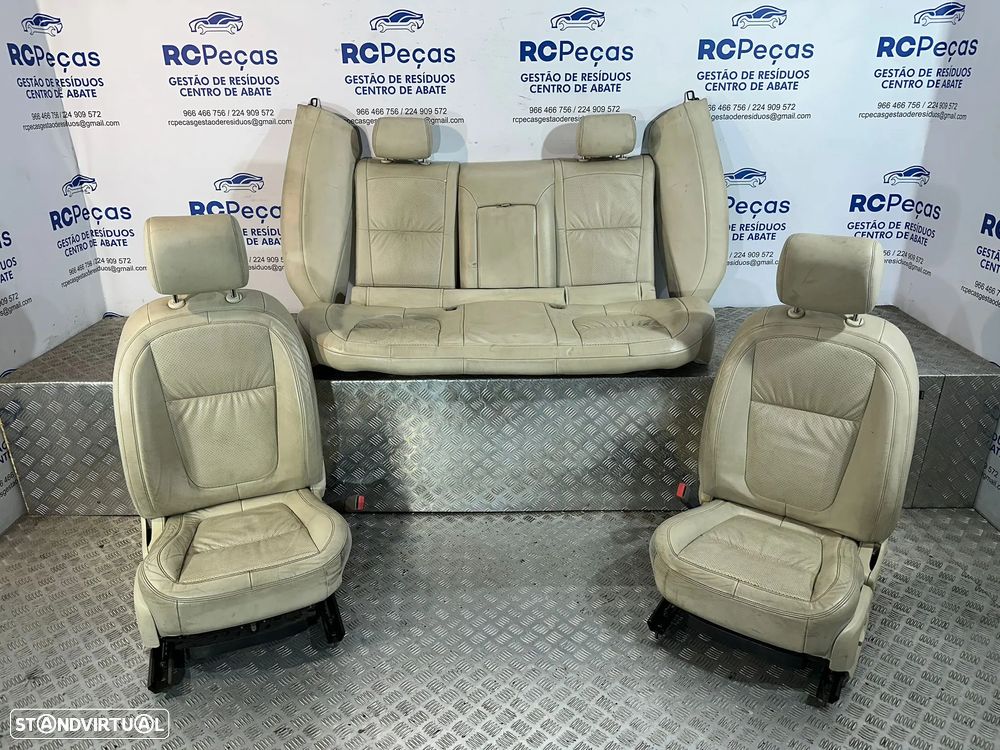 .Conjunto Bancos Pele Perfurada Jaguar XF X250 Original - 1