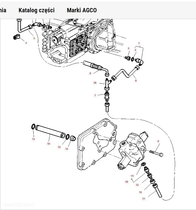 Rozdzielacz 3387006M2 EHR 1525100139 Massey Ferguson 6170 - 13