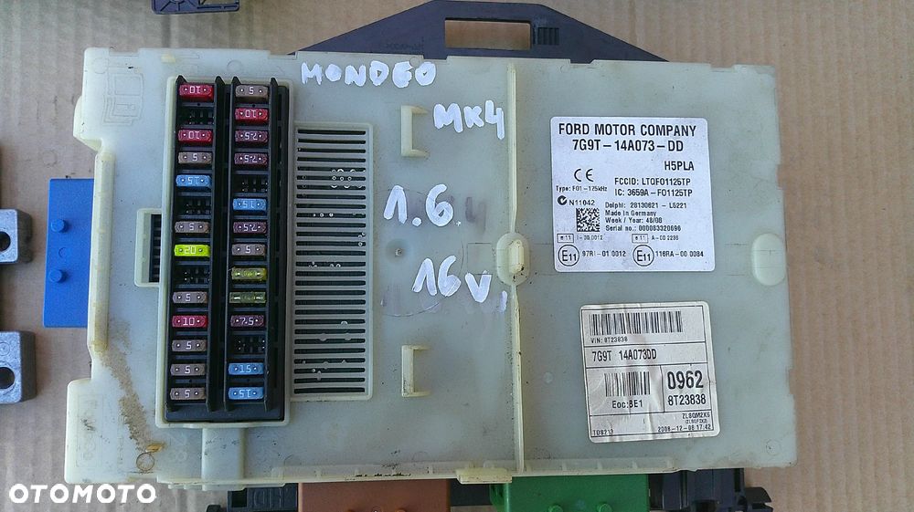 FORD MONDEO MK4 1.6 16V IMMO ZESTAW STARTOWY 7G91-12A650-AHJ - 4