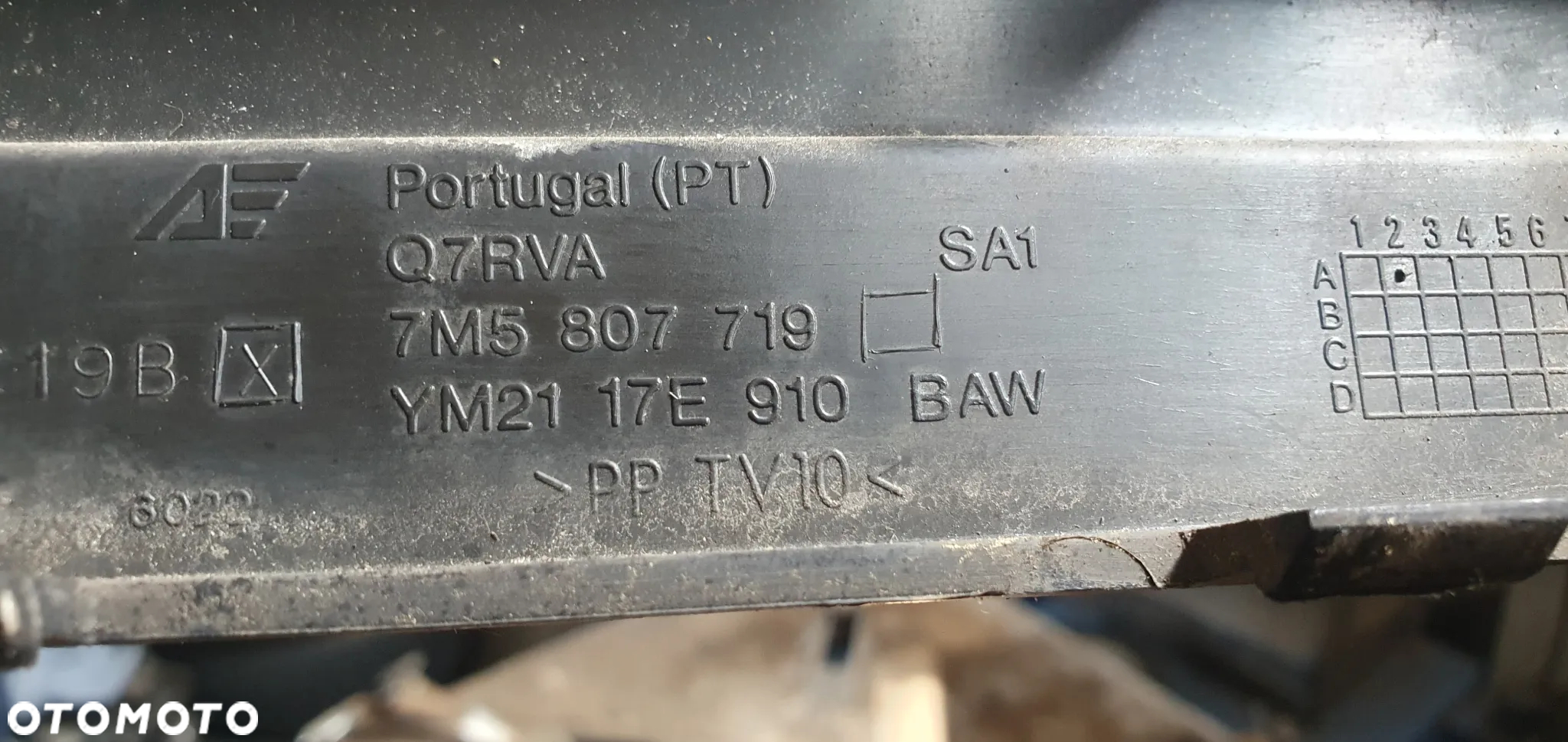 Listwa zderzaka środkowa przód przednia Ford Galaxy MK1 Lift 7M5807719 - 5