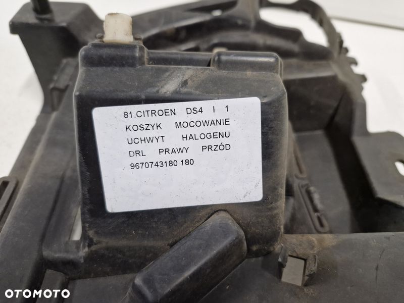 CITROEN DS4 1 I KOSZYK MOCOWANIE UCHWYT HALOGENU DRL PRAWY PRZÓD 9670743180 - 4