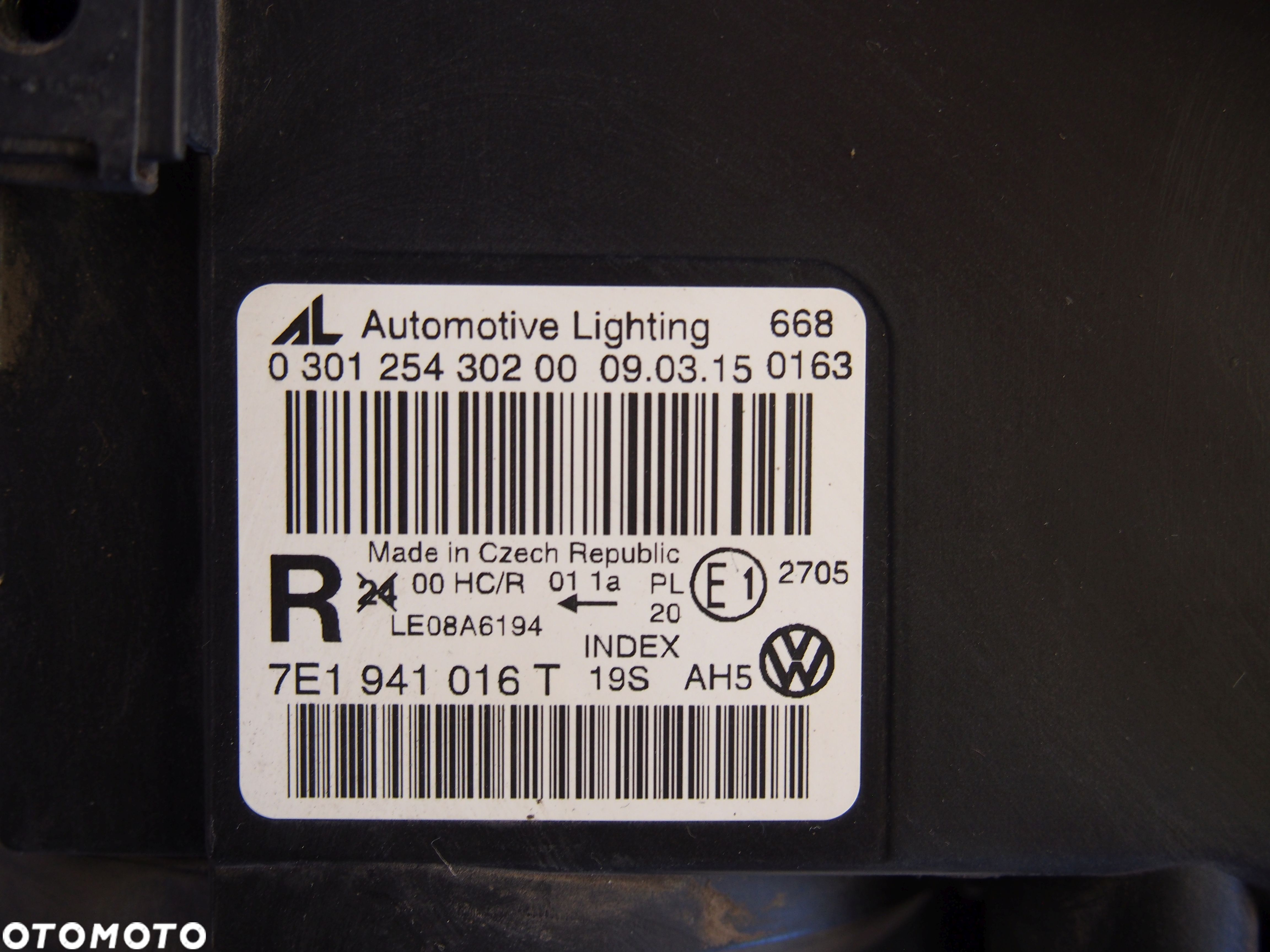 Image Volkswagen Transporter T5 FL 09r Světlomet pravý světlomet VW 2009 - 7E1941016T
