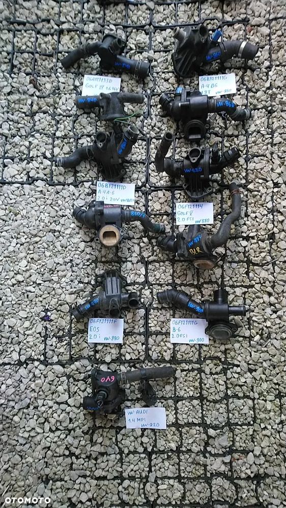 VOLKSWAGEN AUDI SEAT SKODA TERMOSTAT KRÓCIEC WODNY POMPA WODY - 17