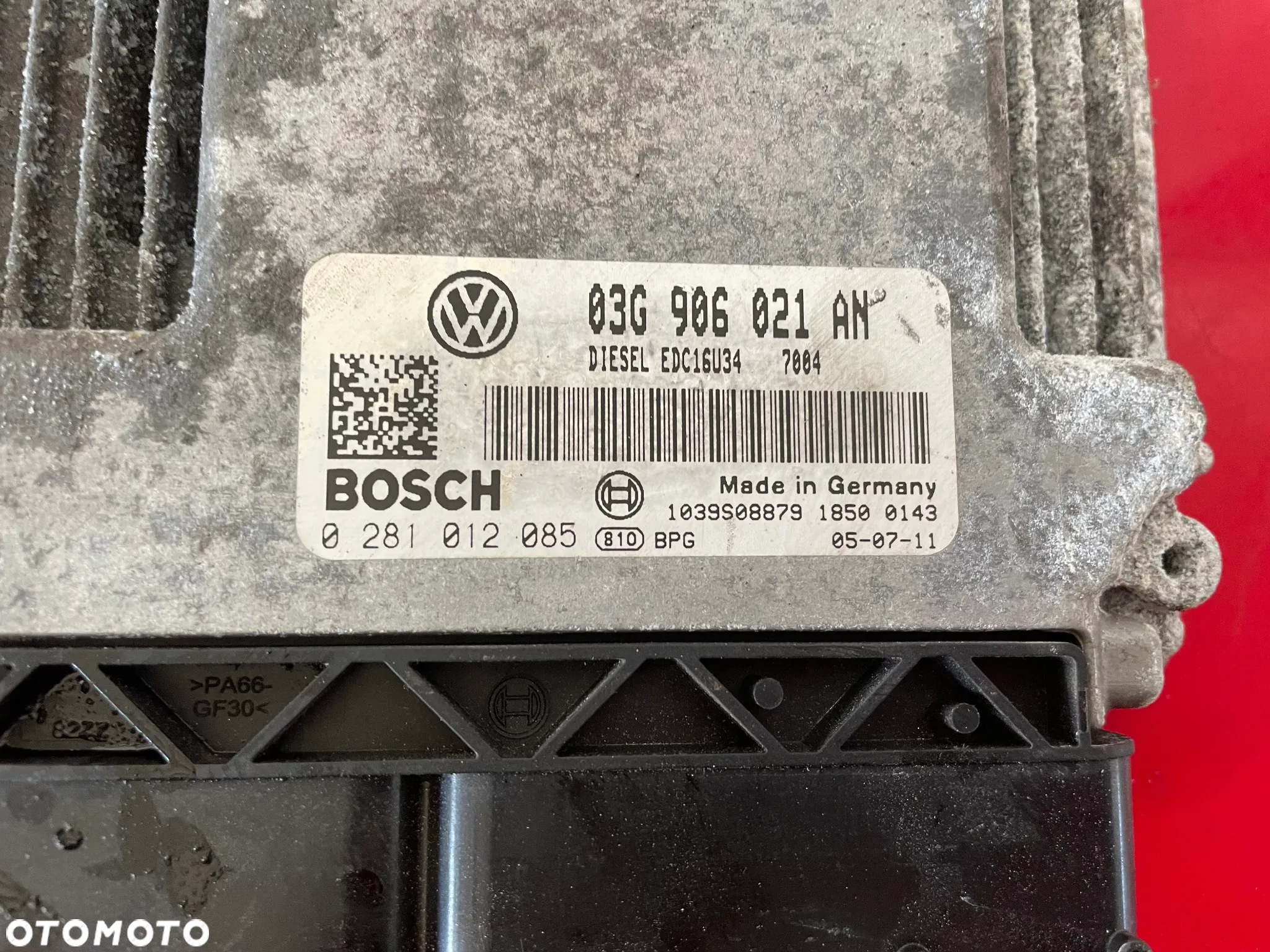 VW SEAT ALTEA KOMPUTER STEROWNIK 03G906021AN - 2