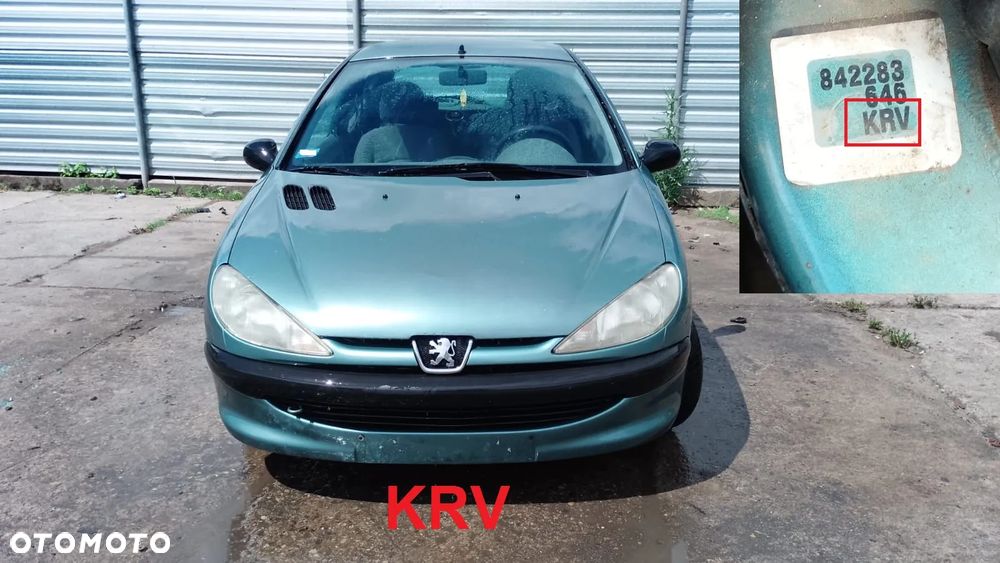 tylko części Peugeot 206 I PHI 1.4 8V 75KM 55kW KFX 3D HB lakier KRV 98r-03r - 1