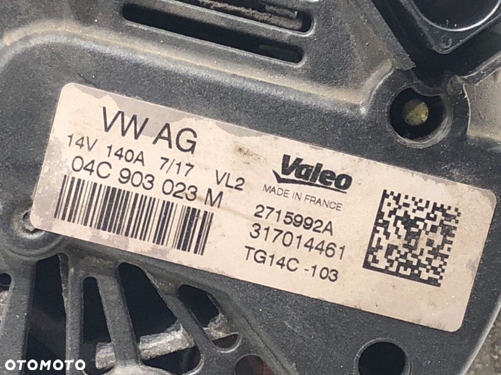 ALTERNATOR  SKODA OCTAVIA III (5E3, NL3, NR3) 2012 - 2022 1.4 TSI 110 kW [150 KM] benzyna 2014 - - 4