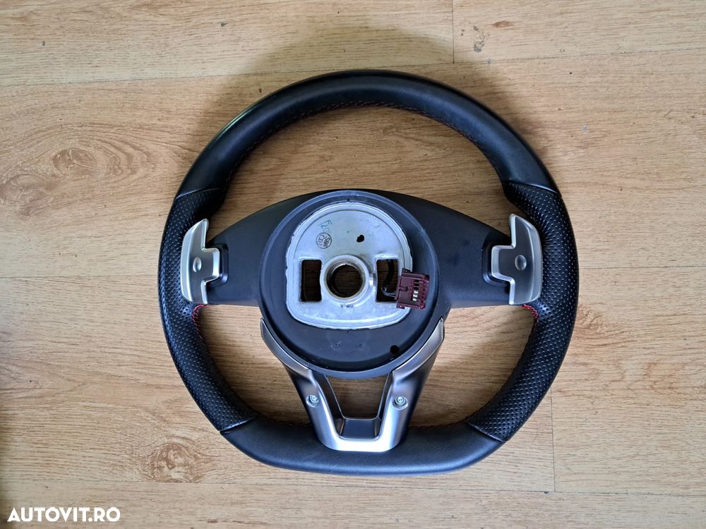 Volan cu padele sport cusatura rosie original Mercedes B-class W246 A-class W176 GLA W156 CLA W117 CLS W218 SLC W172 SLK R172 - 2
