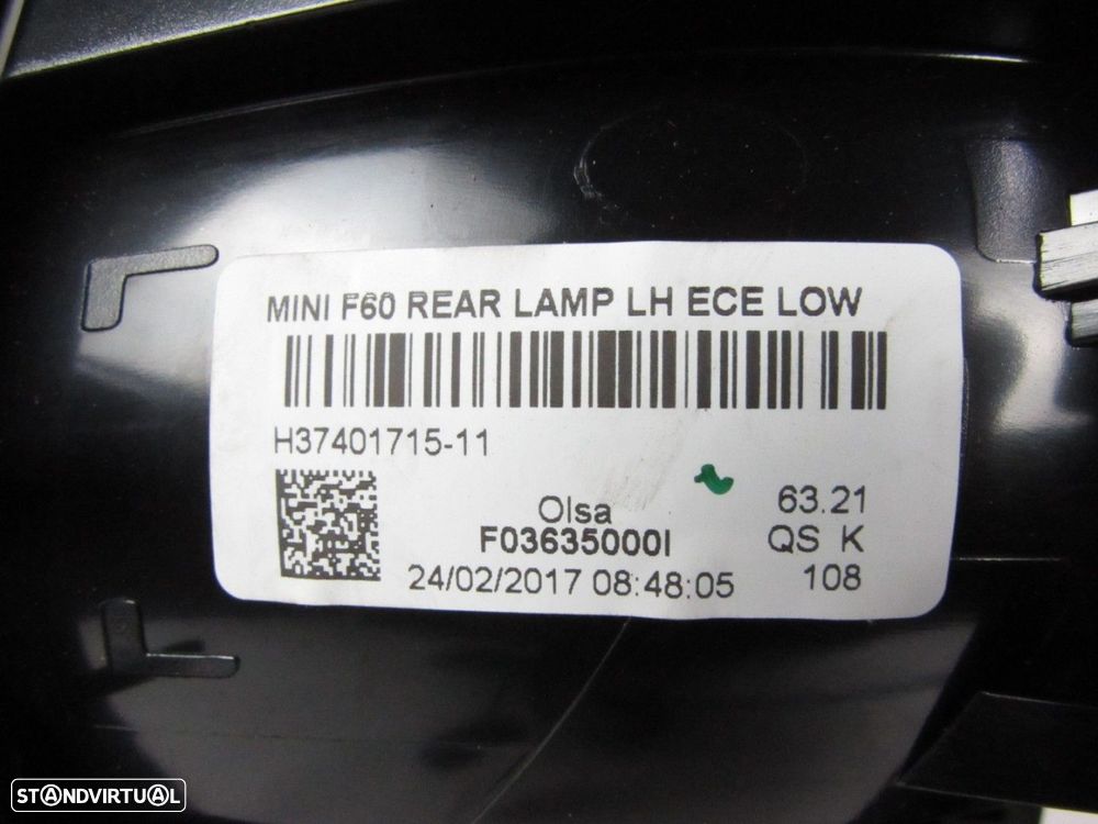 Farolim Esquerdo/Trás Seminovo/ Original MINI MINI COUNTRYMAN (F60) 63217401715 - 5